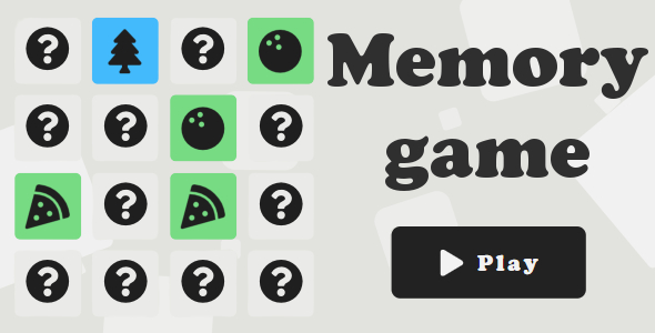 Memory Game - CodeCanyon Item for Sale