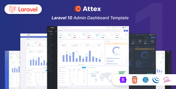 Attex - Laravel 10 Admin & Dashboard Template - CodeCanyon Item for Sale