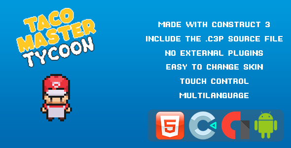 Taco Master Tycoon - Template for Construct 3 - CodeCanyon Item for Sale