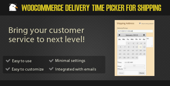 WooCommerce Delivery Time Picker for Shipping - CodeCanyon Item for Sale