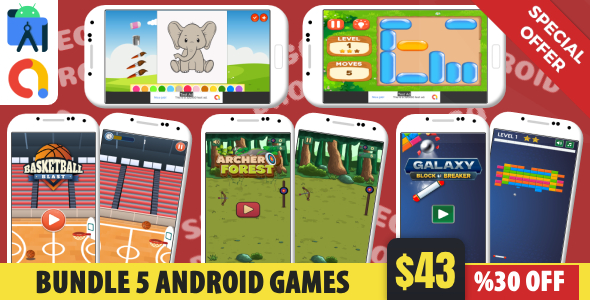 Bundle 5 Android Studio Games with AdMob Ads - CodeCanyon Item for Sale