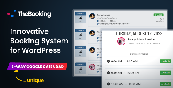 Team Booking - WordPress Booking and Appointment Scheduling System - CodeCanyon Item for Sale