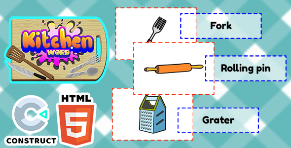 Kitchen Word - HTML5 Game - Construct 3 - CodeCanyon Item for Sale