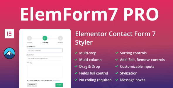 ElemForm7 PRO - Advanced Elementor Widget for Contact Form 7 - CodeCanyon Item for Sale