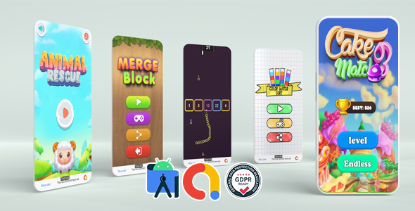Bundle 6 game (Admob + Android Studio) - CodeCanyon Item for Sale