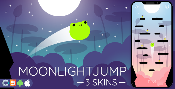 MoonLight Jump - HTML5 Game, Construct 3 - CodeCanyon Item for Sale