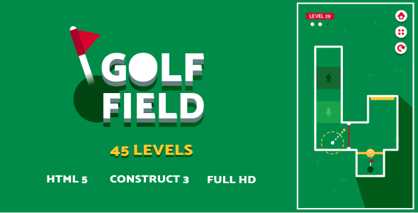 Golf Field - HTML5 Game (Construct3) - CodeCanyon Item for Sale