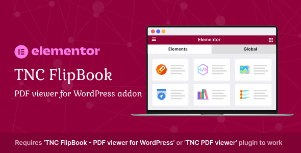 Elementor - TNC FlipBook - PDF viewer for WordPress Addon - CodeCanyon Item for Sale