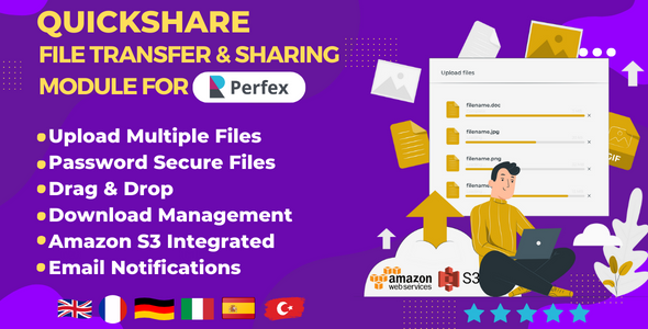 QuickShare - File transfer & sharing module for Perfex CRM - CodeCanyon Item for Sale
