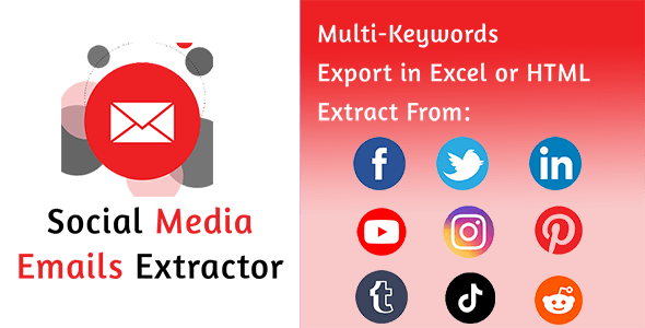Social Media Email Extractor Pro - CodeCanyon Item for Sale