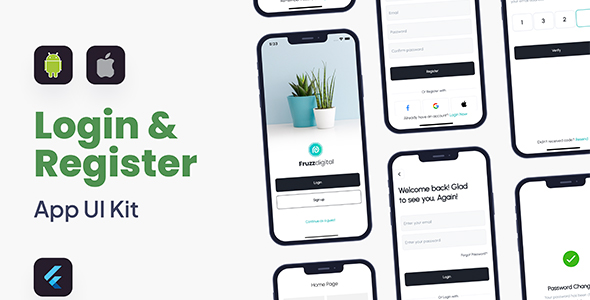 Flutter Login Register App UI Kit - A Complete Solution for User Authentication - CodeCanyon Item for Sale