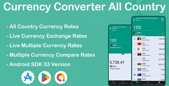 Currency Converter All Country - Currency Converter Calculator - Currency Exchange Live Rate - CodeCanyon Item for Sale
