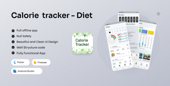 Calorie Tracker | Weight Loss - Flutter App - CodeCanyon Item for Sale