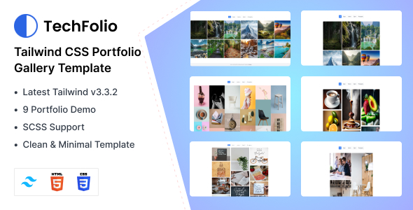TechFolio - HTML & Tailwind CSS Portfolio Template - CodeCanyon Item for Sale