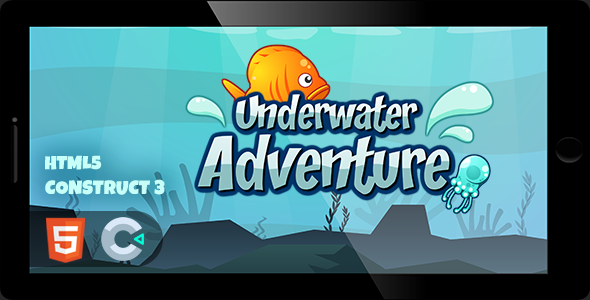 Underwater Adventure Construct 3 HTML5 Game - CodeCanyon Item for Sale