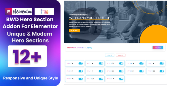 BWD Hero Section Addon For Elementor - CodeCanyon Item for Sale
