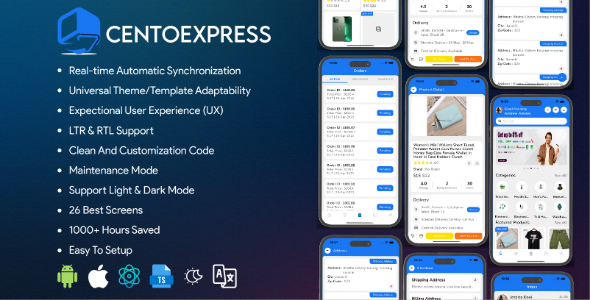 CentoExpress - React Native E-commerce App Template - CodeCanyon Item for Sale