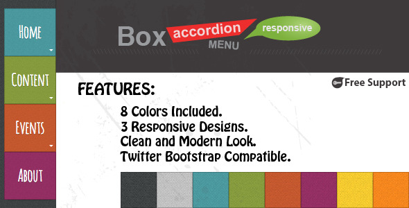 Box Accordion Menu - Responsive - CodeCanyon Item for Sale