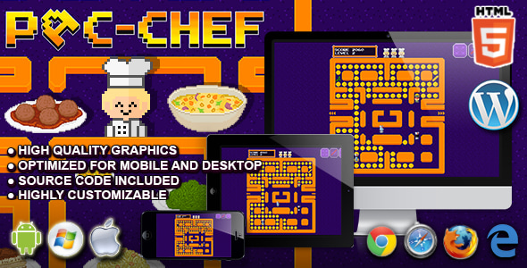 Pac-Chef - HTML5 Arcade Game - CodeCanyon Item for Sale