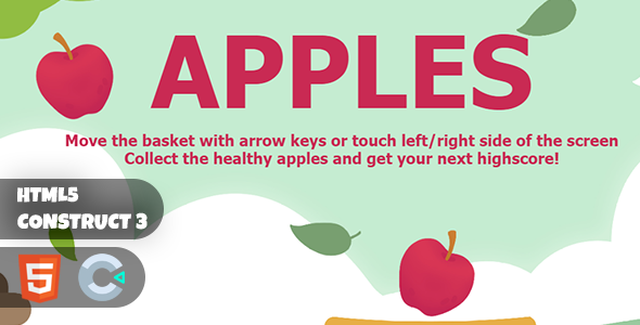 Apples Construct 3 HTML5 Game - CodeCanyon Item for Sale