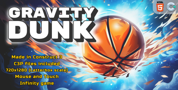 Gravity Dunk - HTML5 Casual game - CodeCanyon Item for Sale