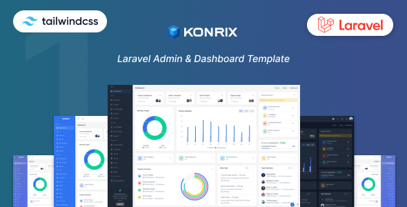 Konrix - Laravel Tailwind Admin & Dashboard Template - CodeCanyon Item for Sale