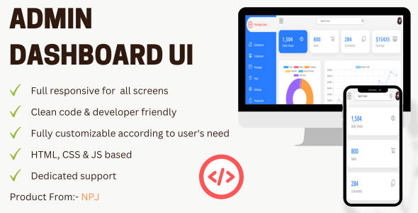 Admin dashboard UI - CodeCanyon Item for Sale