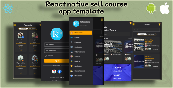 Buy sell course react native app template - CodeCanyon Item for Sale