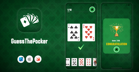 GuessThePocker - Poker iOS Game - Card Game - CodeCanyon Item for Sale