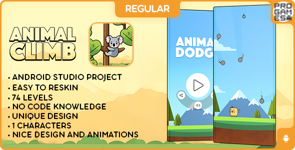 Animal Climb (REGULAR) - ANDROID - BUILDBOX CLASSIC game - CodeCanyon Item for Sale