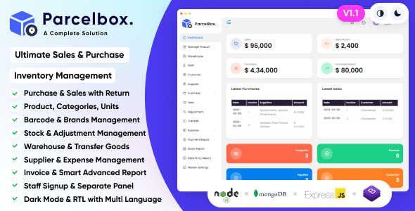 ParcelBox : Sales, Stocks & Purchase Billing with Ultimate Warehouse ...