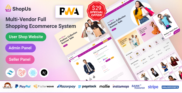 ShopUs - Laravel Multivendor Fashion eCommerce Website - CodeCanyon Item for Sale