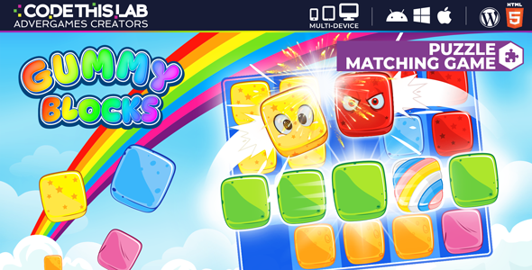 Gummy Blocks - HTML5 Puzzle Game - CodeCanyon Item for Sale