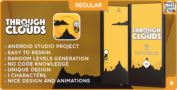 Through The Clouds (REGULAR) - ANDROID - BUILDBOX CLASSIC game - CodeCanyon Item for Sale