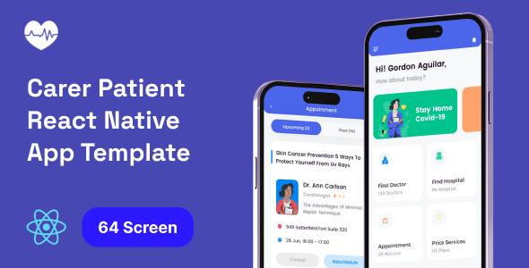 Carer Patient React Native App Template - CodeCanyon Item for Sale