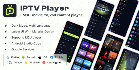 IPTV Player- Xtream IPTV - Android, IOS, Flutter App - CodeCanyon Item for Sale