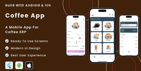 Coffee App - Flutter Mobile App Template - CodeCanyon Item for Sale