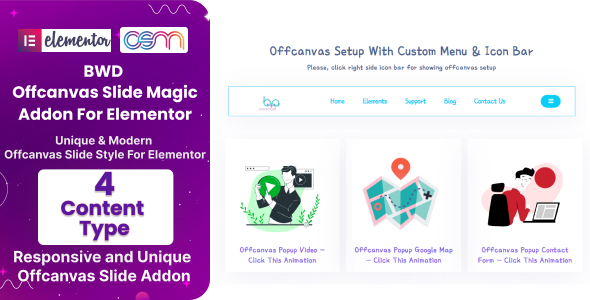 Elementor Off Canvas Menu plugin - CodeCanyon Item for Sale