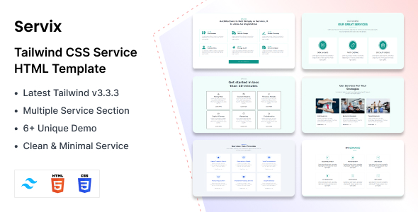 Servix - HTML & CSS Service Template - CodeCanyon Item for Sale