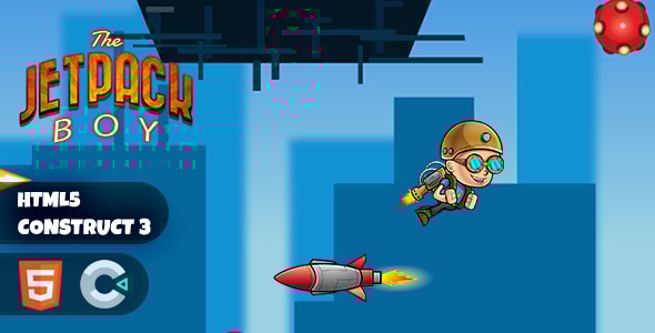 Jetpack Boy Construct 3 HTML5 Game - CodeCanyon Item for Sale