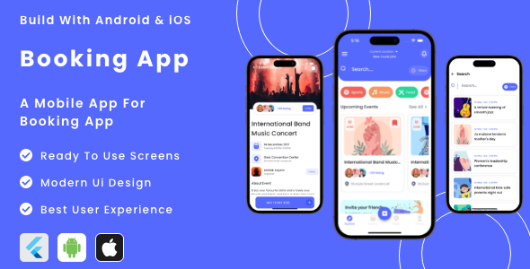 Booking App - Flutter Mobile App Template - CodeCanyon Item for Sale