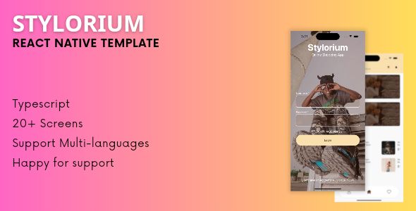 Stylorium - Shop App Template React Native - CodeCanyon Item for Sale