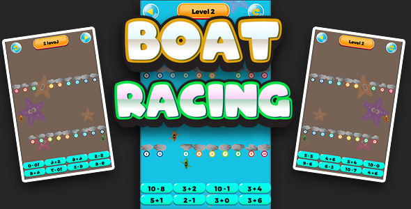 Boat Racing - Cross Platform Math Game - CodeCanyon Item for Sale