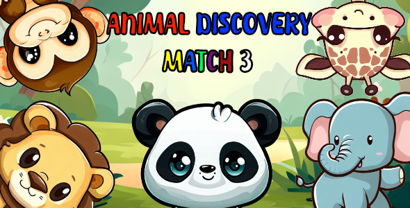 Animal Discovery Maatch 3 - HTML5 Game (With Construct 3 Source-code .c3p) - CodeCanyon Item for Sale