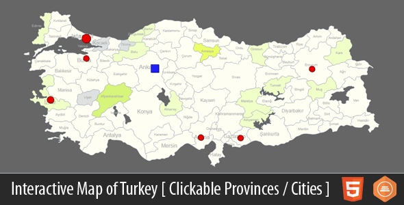 Interactive Map of Turkey - CodeCanyon Item for Sale
