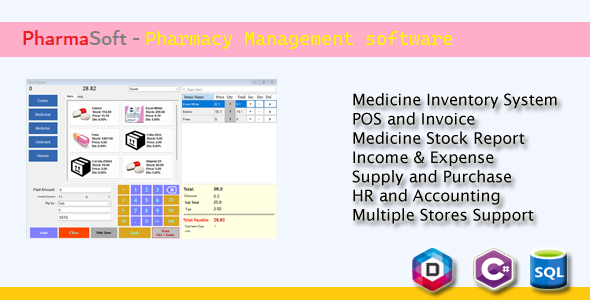 Pharmacy Management software - Pharmasoft by dynamicsoft | CodeCanyon