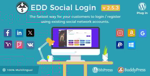 Easy Digital Downloads - Social Login - CodeCanyon Item for Sale