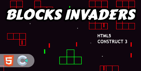 Blocks Invaders HTML5 Construct 3 Game - CodeCanyon Item for Sale