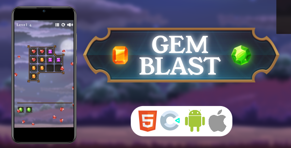 Gem Blast - HTML5 Game - Construct 3 - CodeCanyon Item for Sale