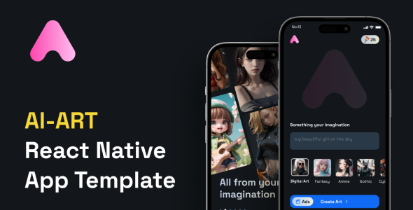 AI Art – React Native CLI App Template for AI Image Generation - CodeCanyon Item for Sale